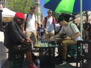 Explore NYC and cook! Challengin one of the chess champions who take on all players; one of the coolest traditions in Washington Square.