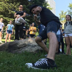 MYK being a goof in Central Park for the baking camp students!