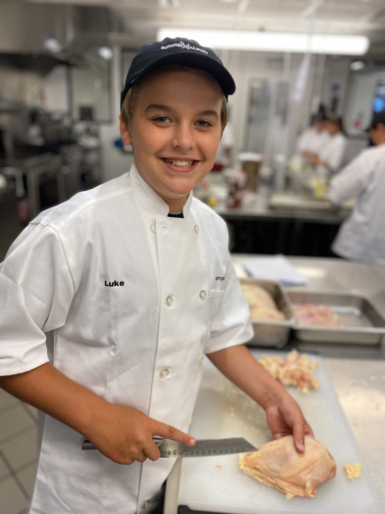 Pastry school student enjoying camp fun!