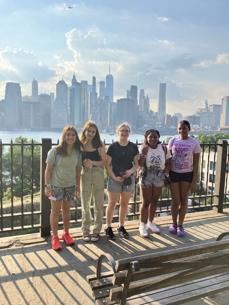 Baking camp students exploring NYC